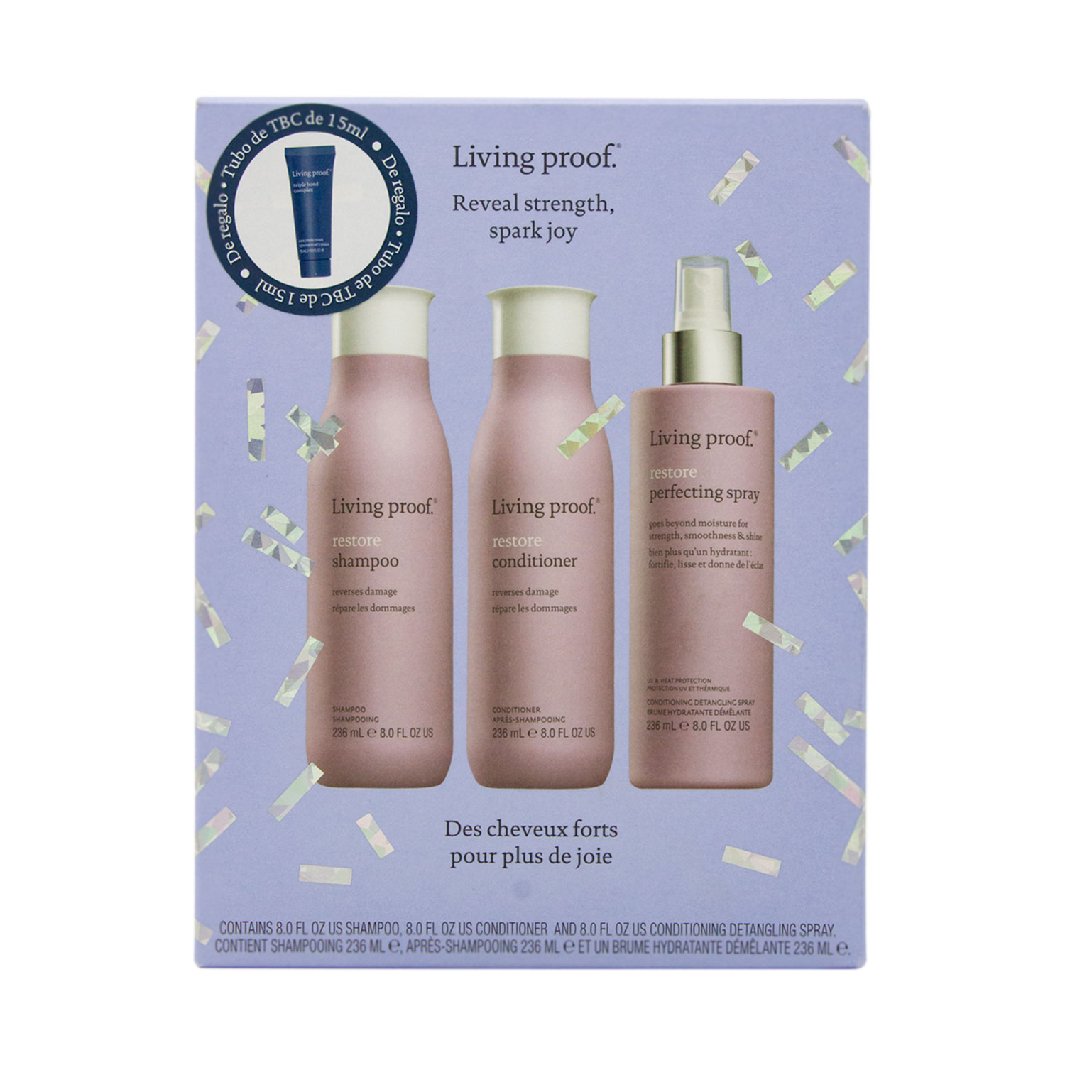 LIVING PROOF REVEAL STRENGTH SPARK JOY SET (SET PARA CUIDADO DEL CABELLO)